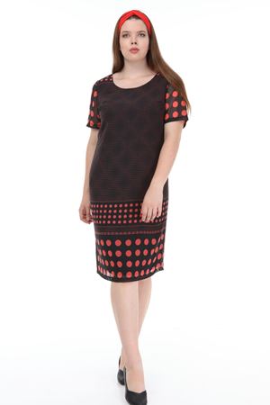 Siyah Puanlı Şifon Elbise F3-1129