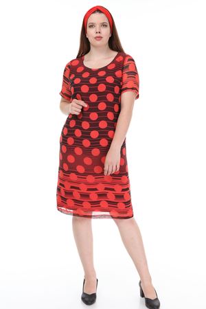 Siyah Büyük Puanlı Şifon Elbise F2-1124