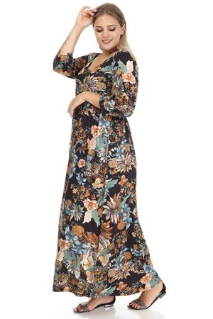 Truvakar Kol Büyük Beden Elbise 2F-1253