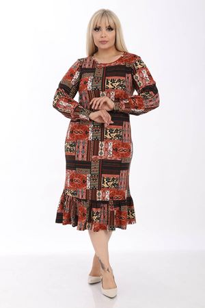 Manşet Kol Kışlık Elbise 33D-1311