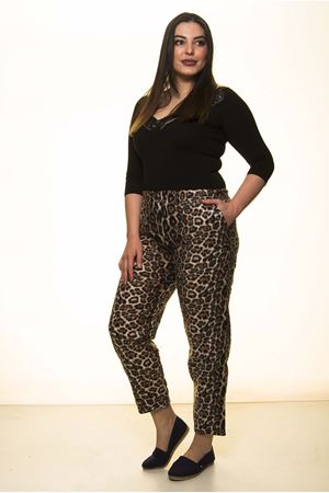 Polar Leopar Büyük Beden Pijama Altı 7D-1474