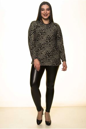 Gipe Yaka Büyük Beden Bluz 7C-1414