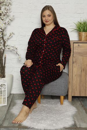 Kelebekli Büyük Beden Pijama Takımı 32E-1480