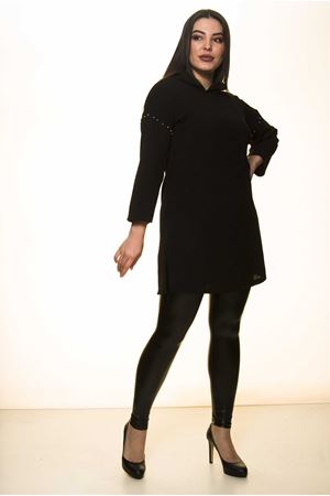 Siyah Kapüşonlu Bluz 2A-1454