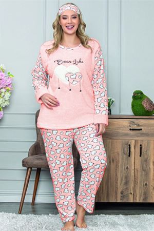 Büyük Beden Kışlık Pijama Takımı 32C-1467