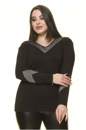 Sim Detaylı Büyük Beden Bluz 25D-1502