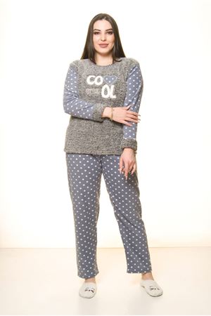 Polar Peluş Kışlık Pijama Takımı 32C-1514