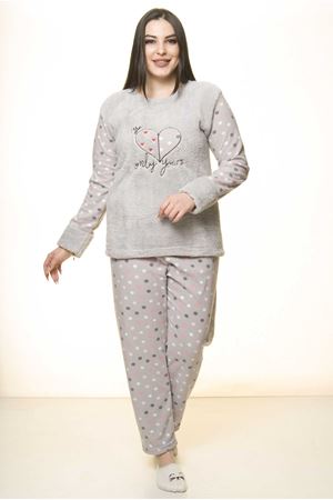 Polar Peluş Kışlık Pijama Takımı 32C-1526