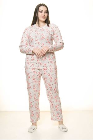  Geniş Kesim Büyük Beden Pijama Takımı 31A-1559