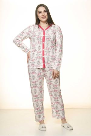  Düğmeli Geniş Kesim Pijama Takımı 31A-1550