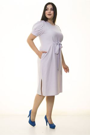 Yandan Yırtmaçlı Büyük Beden Elbise 25A-1332