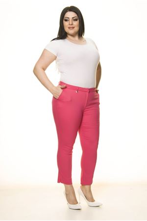 Fuşya Büyük Beden Pantolon L1-1713