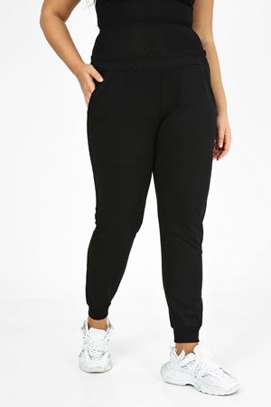 Siyah Büyük Beden Alt Eşofman 1B-1768