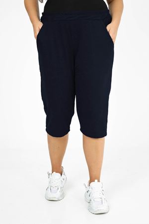 Lacivert Kapri Büyük Beden Alt Eşofman 32D-1795