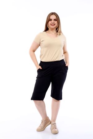 Cepli Büyük Beden Kapri 30A-1804