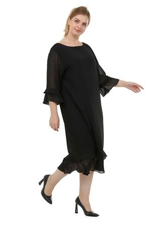 Büyük Beden Şifon Elbise 11C-1830