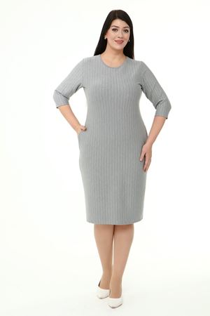 Jakarlı Cepli Kışlık Büyük Beden Elbise 2B-1866