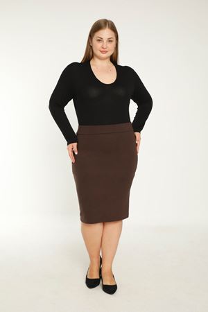 Esnek Büyük Beden Etek 16D-1903