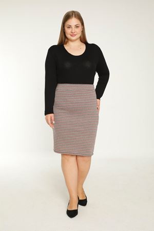 Esnek Büyük Beden Etek 17C-1906