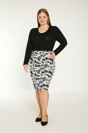 Esnek Büyük Beden Etek 21D-1902