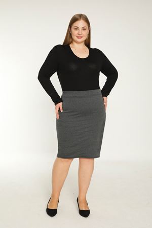 Esnek Büyük Beden Etek 4D-1905