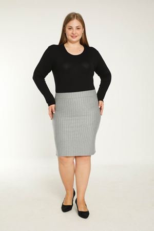 Esnek Büyük Beden Etek 18D-1910