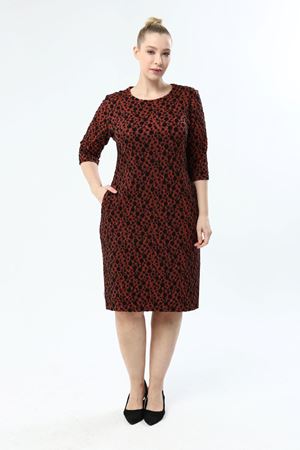 Jakarlı Cepli Kışlık Esnek Elbise 13E-1957