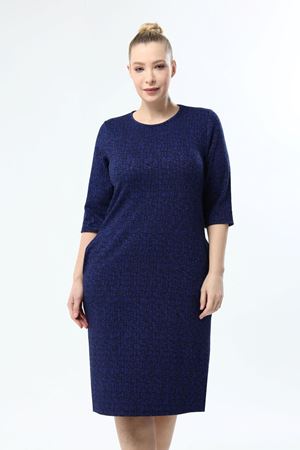 Jakarlı Cepli Kışlık Esnek Elbise 16D-1960