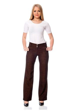 Kahverengi Kırçıllı Kumaş Pantolon I7-111410