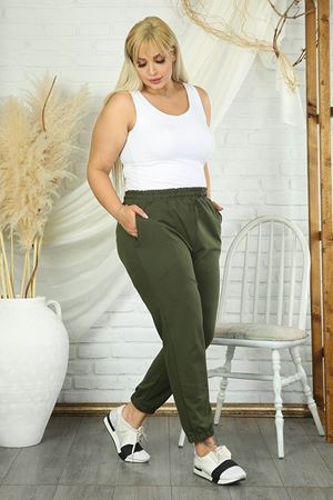 Büyük Beden Yeşil Alt Eşofman 7A-1984