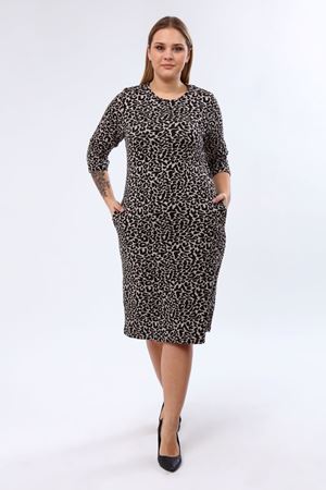Desenli Cepli Kışlık Esnek Elbise 4D-1976
