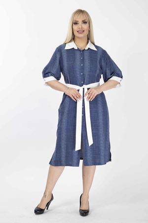 Büyük Beden Gömlek Elbise G10-2063