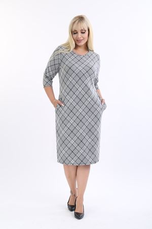 Jakarlı Cepli Kışlık Büyük Beden Elbise 30A-2173