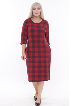 Büyük Beden Cepli Kışlık Esnek Elbise 35E-2192