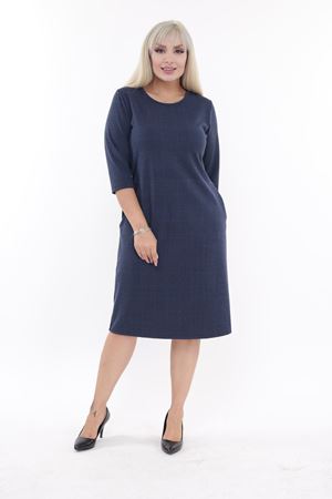 Büyük Beden Cepli Kışlık Esnek Elbise 26A-2201