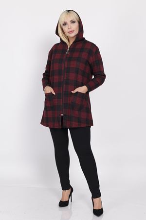 Büyük Beden Cepli Kapüşonlu Hırka 30A-2215