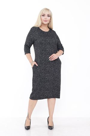 Büyük Beden Cepli Kışlık Esnek Elbise 42D-2232