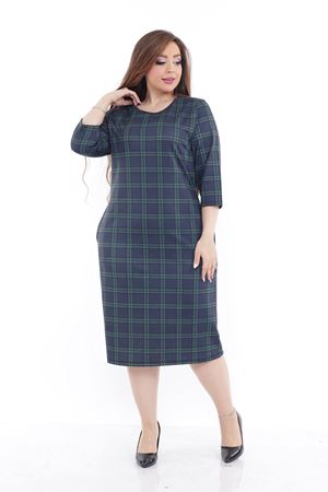 Büyük Beden Cepli Kışlık Esnek Elbise 15A-2250