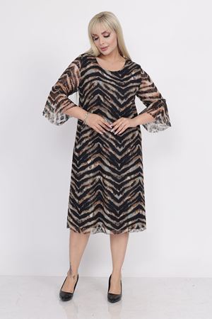 İspanyol Kol Büyük Beden Abiye Elbise 30A-2245