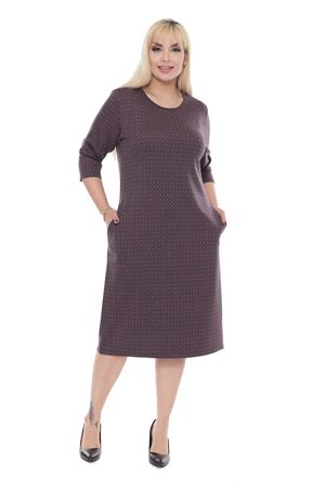 Jakarlı Cepli Kışlık Büyük Beden Elbise 30A-2271