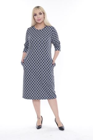 Jakarlı Cepli Kışlık Büyük Beden Elbise 30A-2277