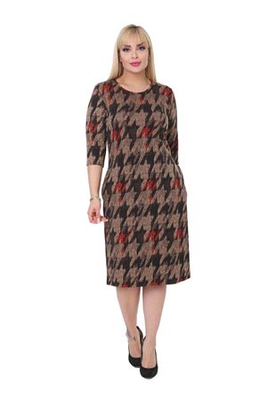 Jakarlı Cepli Kışlık Büyük Beden Elbise 37E-2294