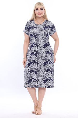 Yazlık Cepli Büyük Beden Elbise 5D-2307