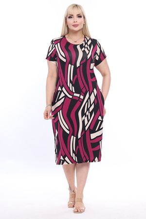 Yazlık Cepli Büyük Beden Elbise 12C-2308