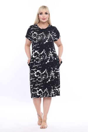 Yazlık Cepli Büyük Beden Elbise 38C-2314