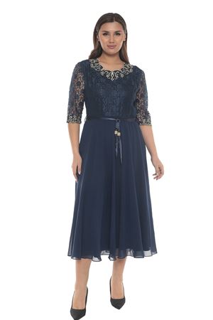 Nakışlı Dantel Büyük Beden Abiye Elbise G10-2324