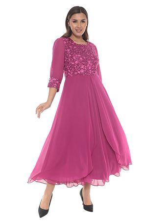 Nakışlı Dantel Büyük Beden Abiye Elbise G10-2331