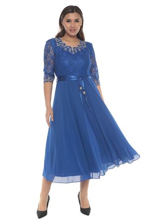 Nakışlı Dantel Büyük Beden Abiye Elbise F10-2336