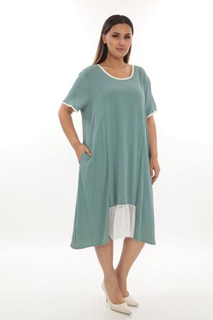 Cepli Yazlık Beden Elbise F10-2371