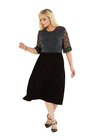 Işıltılı Büyük Beden Abiye Elbise 33E-2395